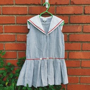 VINTAGE Toddler girls sailor dress 1950s 3/4T